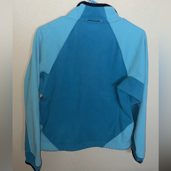 LL BEAN Women's Light Blue Full Zip Fleece Jacket Coat Sz Med - Picture 2 of 3